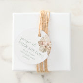 Boho Baby shower Pop als ze Pop voor tassen Bedankjes Labels (In situ)