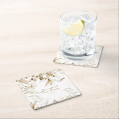 Boho Baby shower, Sepia Stilleven Bloemendruppel, Kartonnen Onderzetters (Insitu)