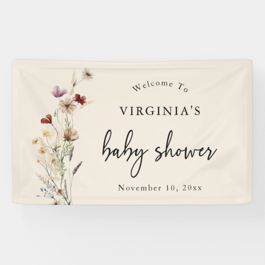 Boho Baby shower Spandoek (Horizontaal)