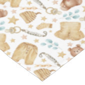 Boho Baby shower Tafelkleed – Kleding & Teddybeer (Gekanteld)