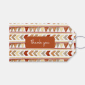 Boho Baby shower Tribal Navajo Brown Dank u Cadeaulabel (Voorkant (Horizontaal))
