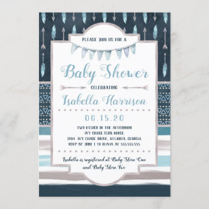 Boho Baby shower Uitnodiging
