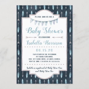 Boho Baby shower Uitnodiging