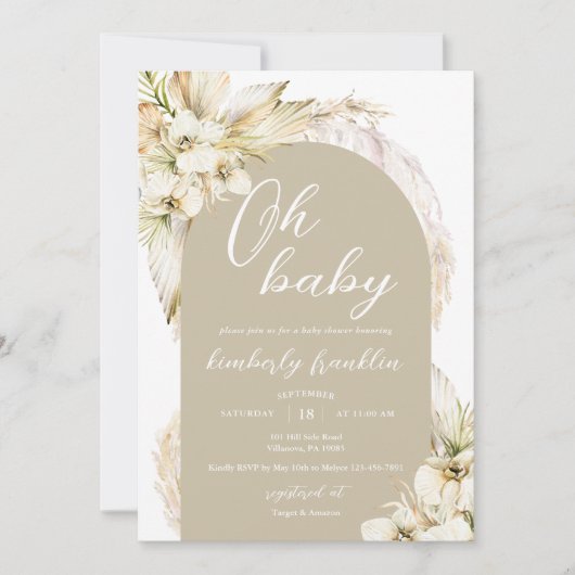 Boho Baby shower Uitnodiging