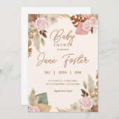 Boho Baby shower Uitnodiging (Voorkant / Achterkant)