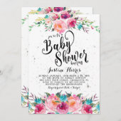 Boho Baby shower Uitnodiging (Voorkant / Achterkant)