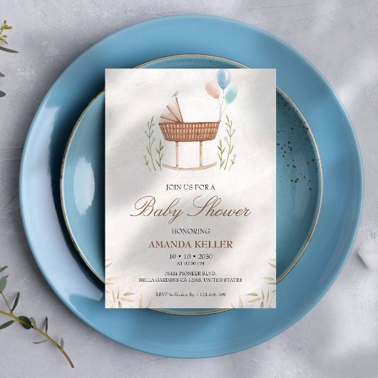 Boho Baby shower Uitnodiging