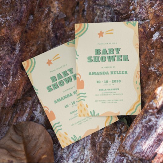 Boho Baby shower Uitnodiging