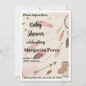 Boho Baby Shower Uitnodiging (Voorkant)