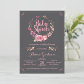 Boho Baby shower Uitnodiging (Staand voorkant)