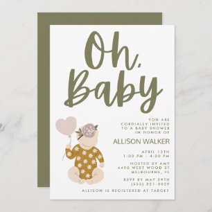 Boho Baby shower Uitnodiging