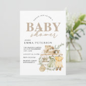 Boho Baby shower-uitnodiging, het is een meisje! I Kaart (Staand voorkant)