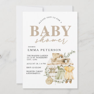 Boho Baby shower-uitnodiging, het is een meisje! I Kaart