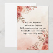 Boho Baby Shower Uitnodiging Pastel Thema (Voorkant / Achterkant)