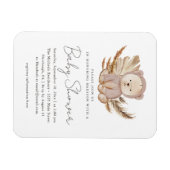 Boho Baby shower Uitnodiging tot het zoete Beer Magneet (Horizontaal)