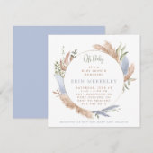 Boho Baby shower Uitnodiging voor Baby Boy (Voorkant / Achterkant)