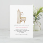 Boho Baby Shower voor Meisje Kaart (Staand voorkant)