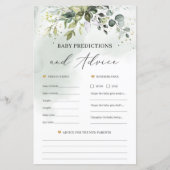 Boho baby shower voorspellingen en adviesspel (Voorkant)