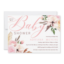 Boho Baby shower, Waterverf Floral