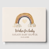 Boho Baby shower Waterverf Rainbow Guest Book Gastenboek (Voorkant)