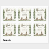 Boho Baby shower We kunnen haast wachten dank je Vierkante Sticker (Vel)