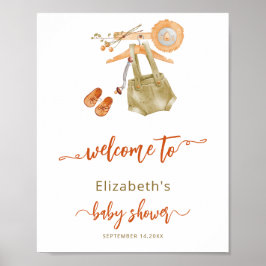 Boho Baby shower WelkomstPoster Poster