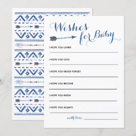 Boho Baby shower wenst voor Baby Kaart