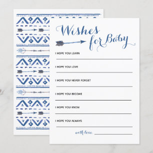 Boho Baby shower wenst voor Baby Kaart