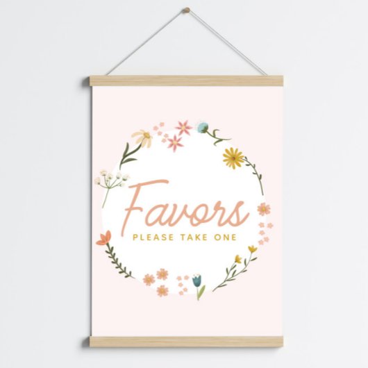 Boho Baby shower Wildflower Favoriet Poster
