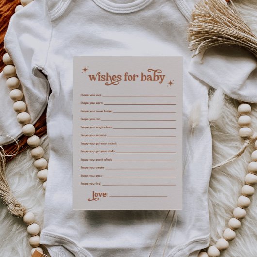 Boho Baby shower Wishes voor Baby Kaart