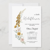 Boho Baby Shower yellow floral watercolor  Kaart (Voorkant)