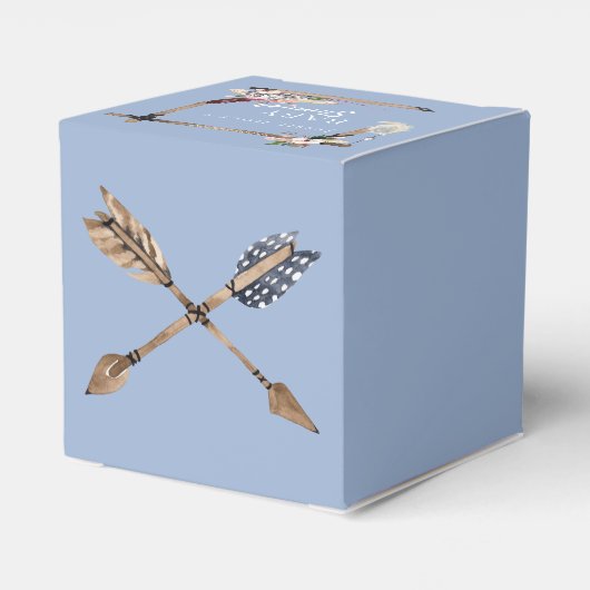 Boho Baby shower Zuidwestelijke Pijl Bedankdoosjes (Achterkant)