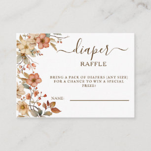 Boho-Baby showers van wilde bloemen voor Baby Informatiekaartje