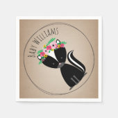 Boho Baby Skunk Baby shower servetten (Voorkant)