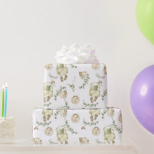 Boho Baby slabbetje groen patroon Cadeaupapier