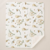 Boho Baby slabbetjes regenbogen botanische groen p Sherpa Deken (Voorkant)