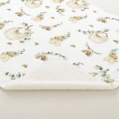 Boho Baby slabbetjes regenbogen botanische groen p Sherpa Deken (3/4)