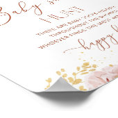 Boho Baby sock jager baby shower Poster (Hoek)