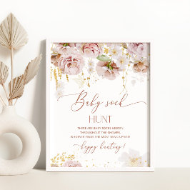 Boho Baby sock jager baby shower Poster