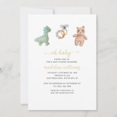 BOHO Baby Speys Neutral Oh Baby shower Kaart (Voorkant)