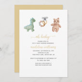 BOHO Baby Speys Neutral Oh Baby shower Kaart (Voorkant / Achterkant)