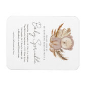 Boho Baby Sprinkle Uitnodiging met zoet Beer Magneet (Horizontaal)