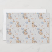 Boho baby teddy beer Birthday Uitnodiging (Achterkant)