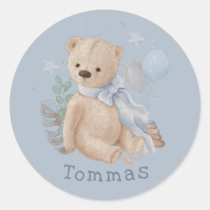 Boho baby teddy beer Classic Round Sticker