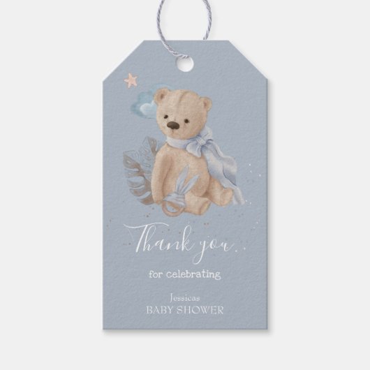Boho baby teddy beer Gift Labels Cadeaulabel (Voorkant)