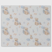Boho baby teddy beer Verpakkingspapier Cadeaupapier (Vlak)