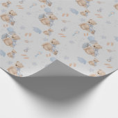 Boho baby teddy beer Verpakkingspapier Cadeaupapier (Hoek)