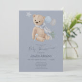 Boho baby teddybeer Baby shower Kaart (Staand voorkant)