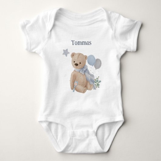 Boho baby teddybeer babyshower  romper (Voorkant)