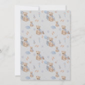 Boho baby teddybeer uitnodiging (Achterkant)